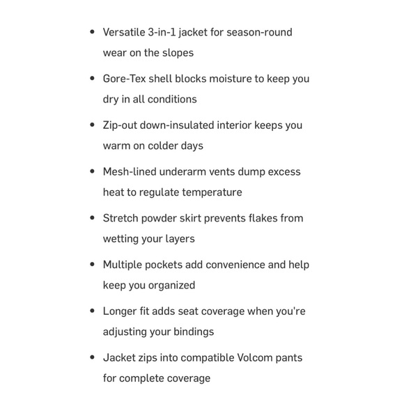 NWOT Volcom Iris 3 in 1 Gore Snowboard Ski Jacket in Dark Burgundy  Size Small - Picture 15 of 16